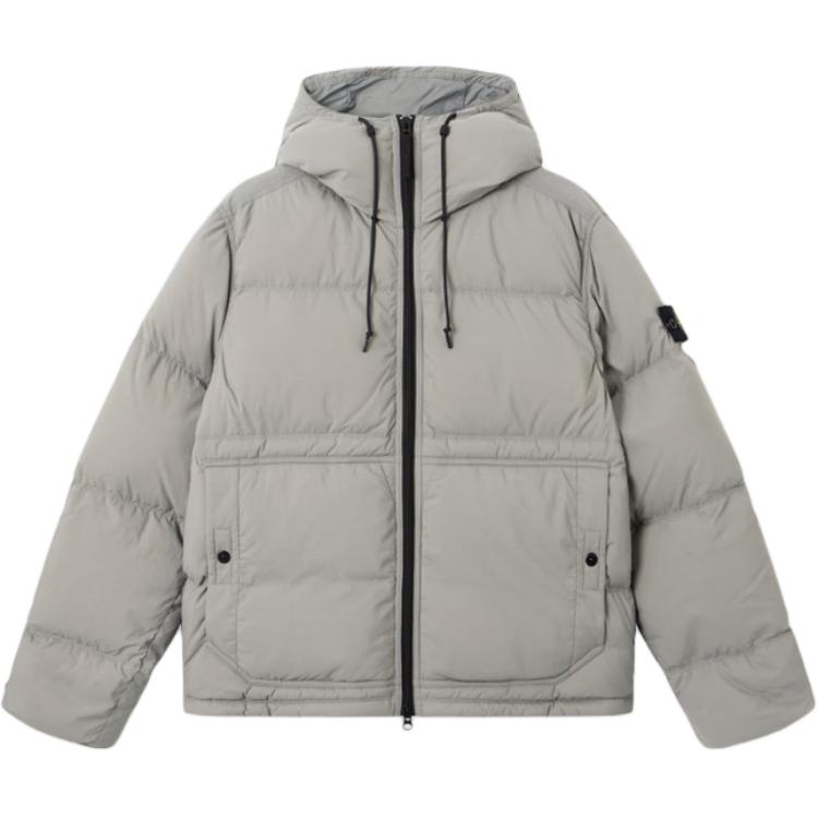 STONE ISLAND Утепленная куртка с капюшоном, Cement