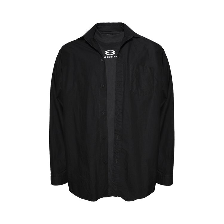 

Рубашка Balenciaga Unity Sports Icon Layered Oversized Shirt, черный