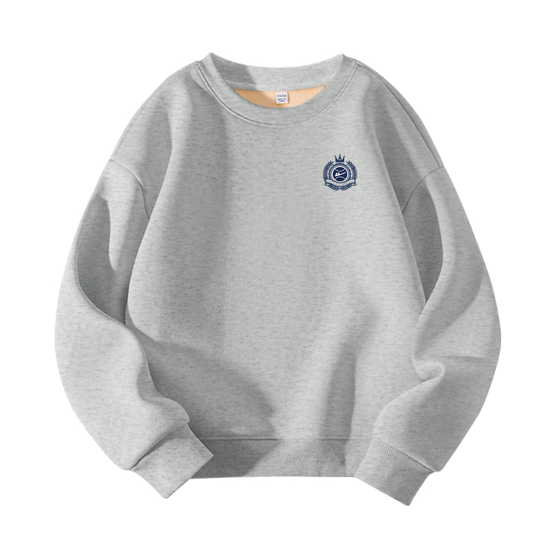 

Детский свитшот с круглым вырезом утолщенный WARRIOR, серый/h badge baseball logo k