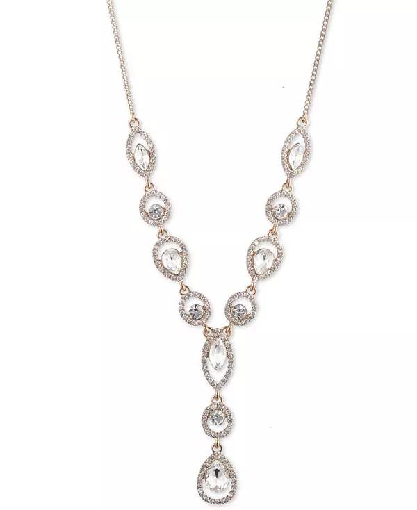 

Y-Образное ожерелье с кристаллами и стеклянными камнями Givenchy, white