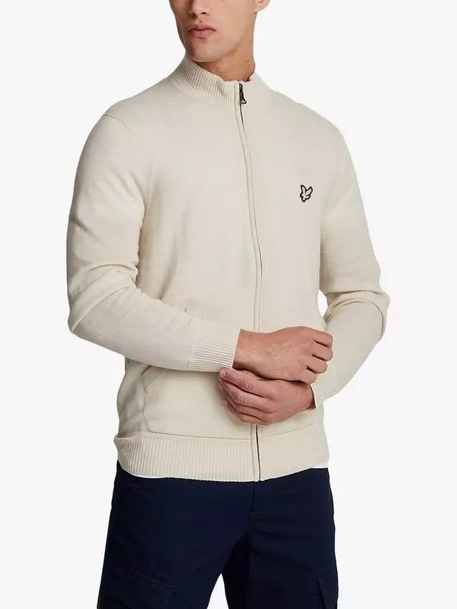 

Джемпер Lyle & Scott Wool and Cashmere Zip Through, цвет discovery/khaki