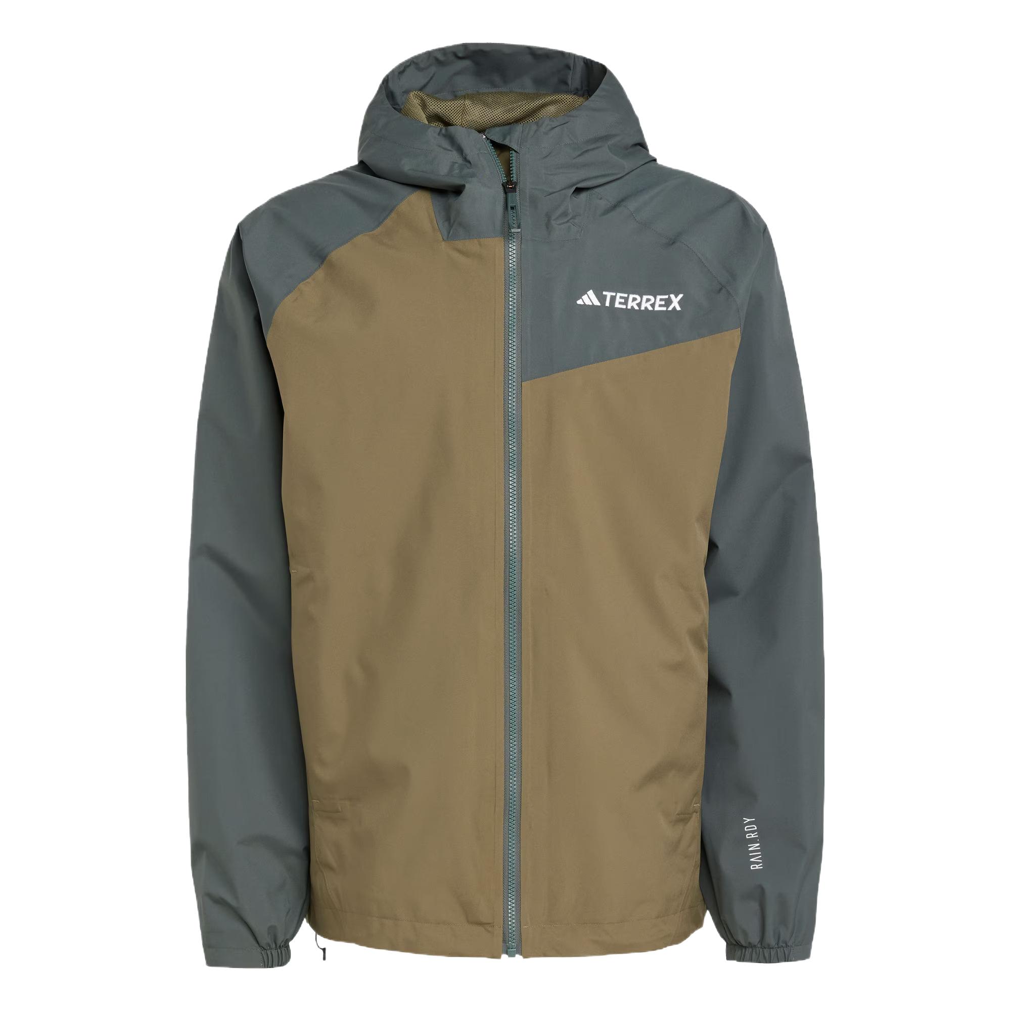 

Adidas Двухцветная куртка с капюшоном RAIN.RDY Multi Terrex, Strata Olive Green/Ivy Green