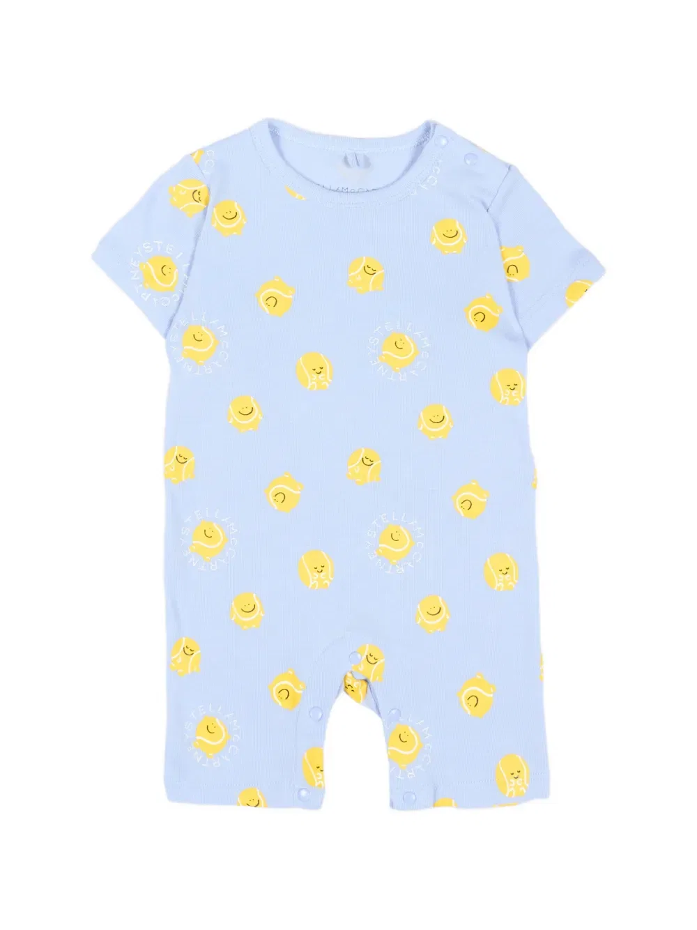 Комплект из нагрудника и комбинезона с принтом Stella Mccartney Kids, синий — фото 2