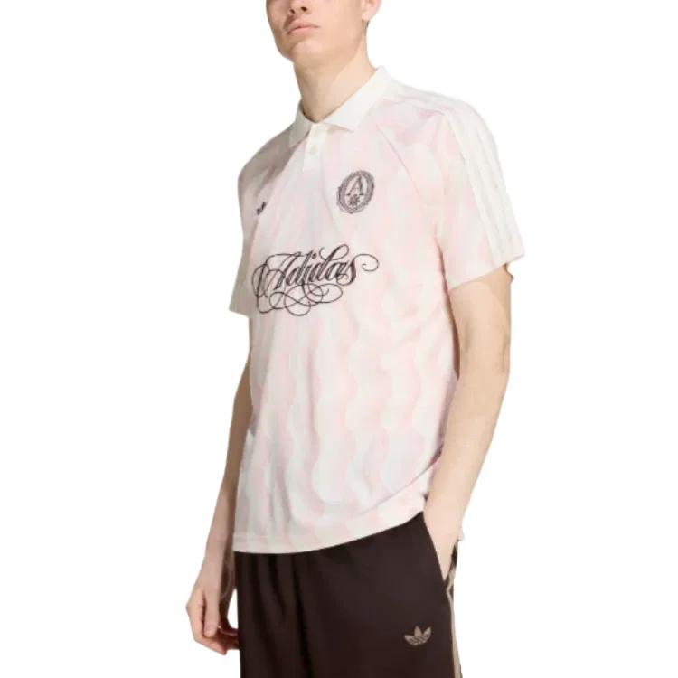 Пolo-рубашка Loose Fit Adidas Originals светло-розовая — фото 3