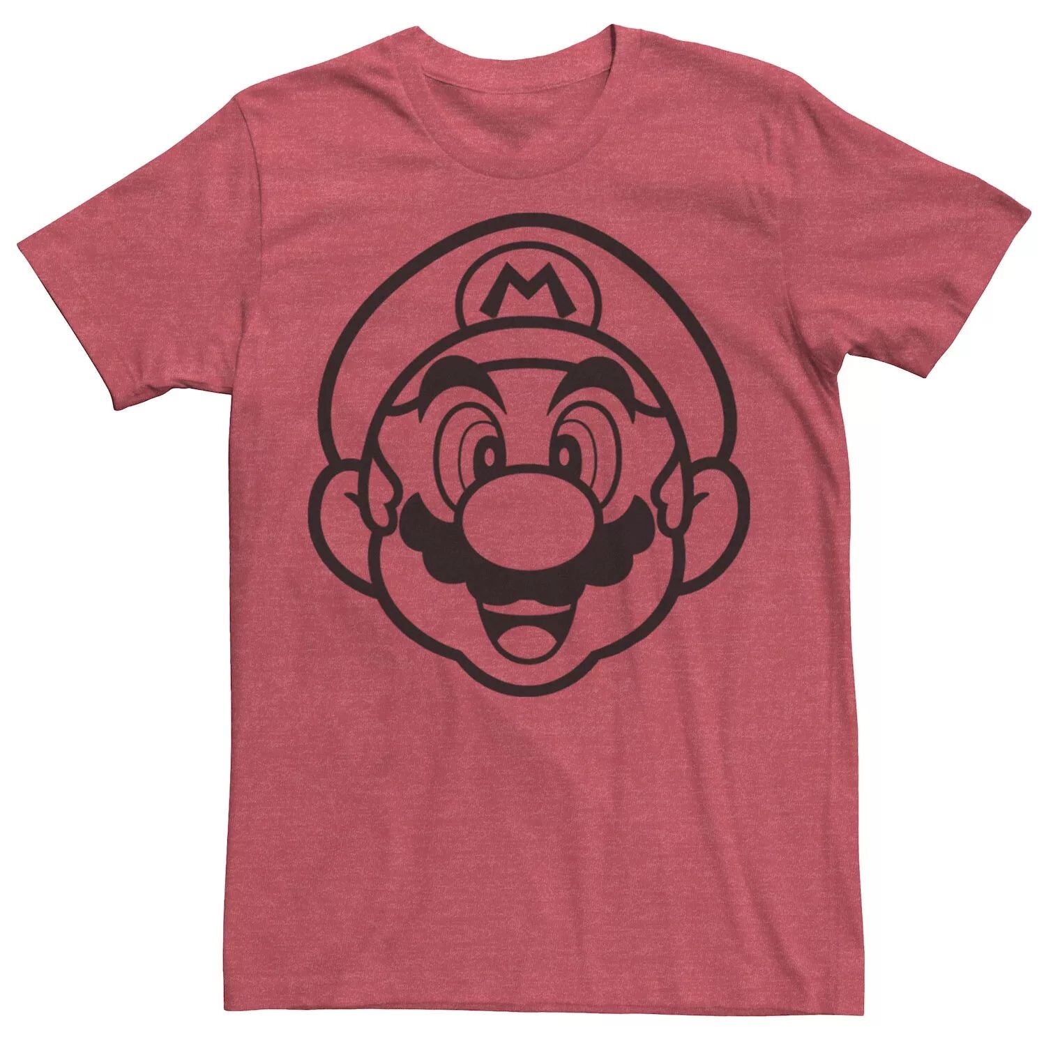 

Мужская футболка Super Mario Line Art Mario Portrait Licensed Character