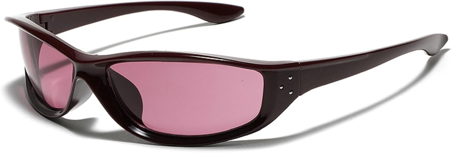 

Модные зеркальные спортивные солнцезащитные очки для женщин и мужчин, в стиле Y2K, прямоугольные, узкие, мужские, для велоспорта и вождения, солнцезащитные очки N45 mincl, Red