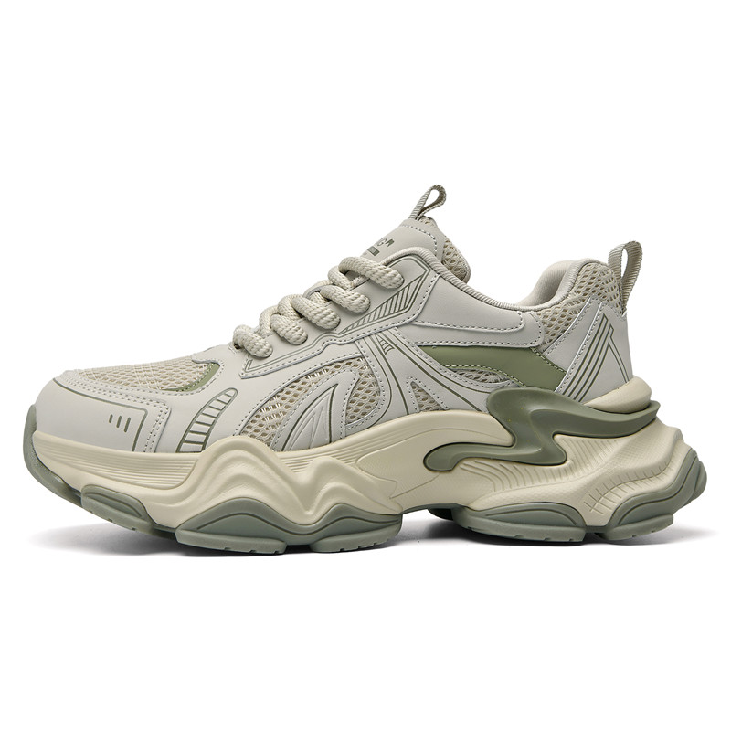 

AOKANG Амортизирующие износостойкие легкие кроссовки на платформе с эффектом увеличения роста мужские низкие массивные филд грин, цвет Field Green[Standard Sports Shoe Size]