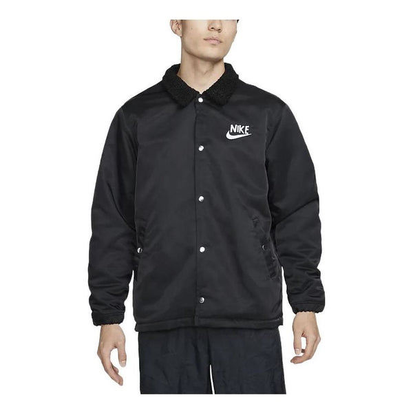 

Куртка Nike Lined winterized coach jacket 'Black', черный