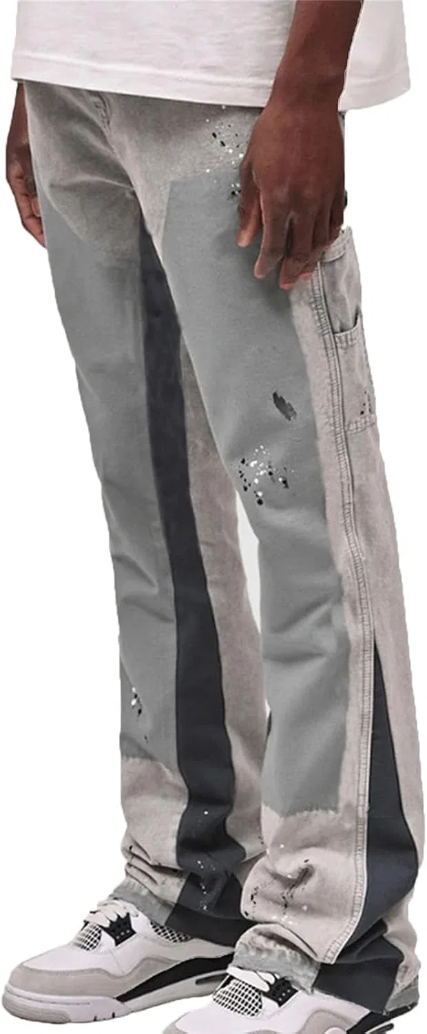 Джинсы с цветоблоком, 13