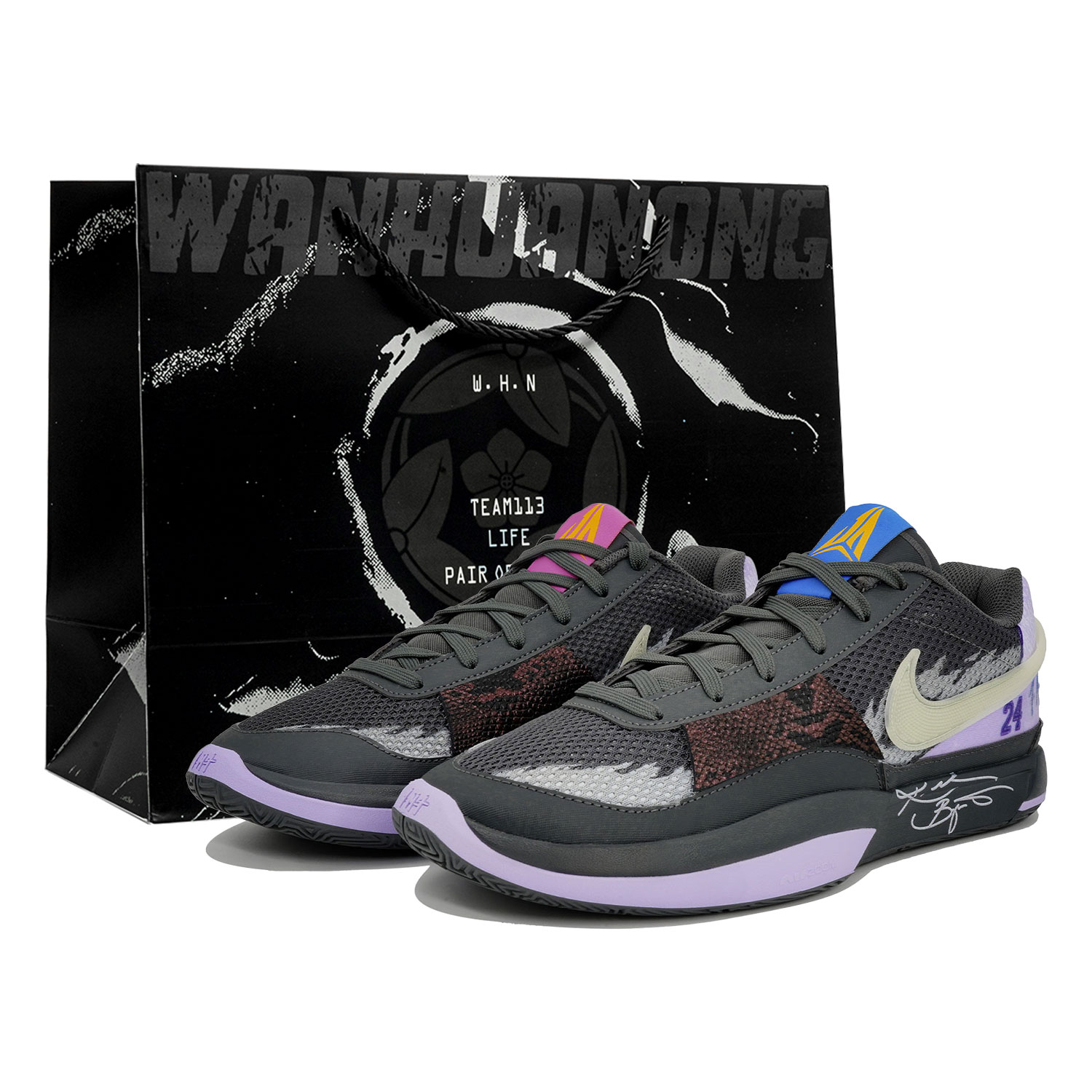 

Nike Ja 1 LTDZ Mamba Dynasty Водонепроницаемые и дышащие влагоотводящие низкие баскетбольные кроссовки мужские черные - черный, цвет Black