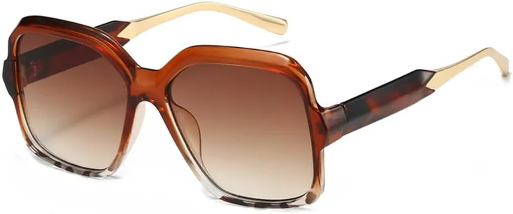 

Роскошные солнцезащитные очки для женщин с контрастной цветовой гаммой, градиентной оправой и ретро-дизайном, а также мужские солнцезащитные очки с защитой от УФ-излучения UV400 SZVVBKK, Brown Leopard