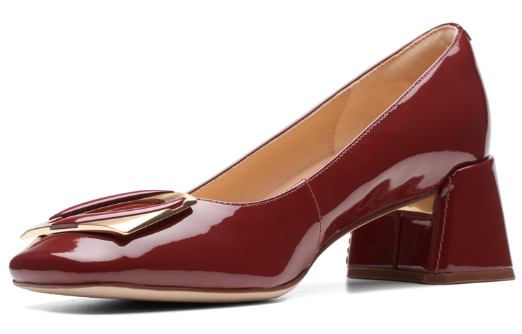 Повседневные туфли женские Clarks темно-красные 261746994 — фото 2