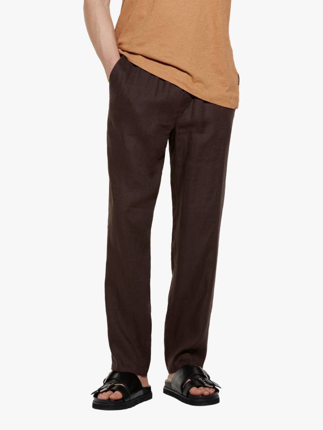 

Льняные брюки на шнурке SISLEY