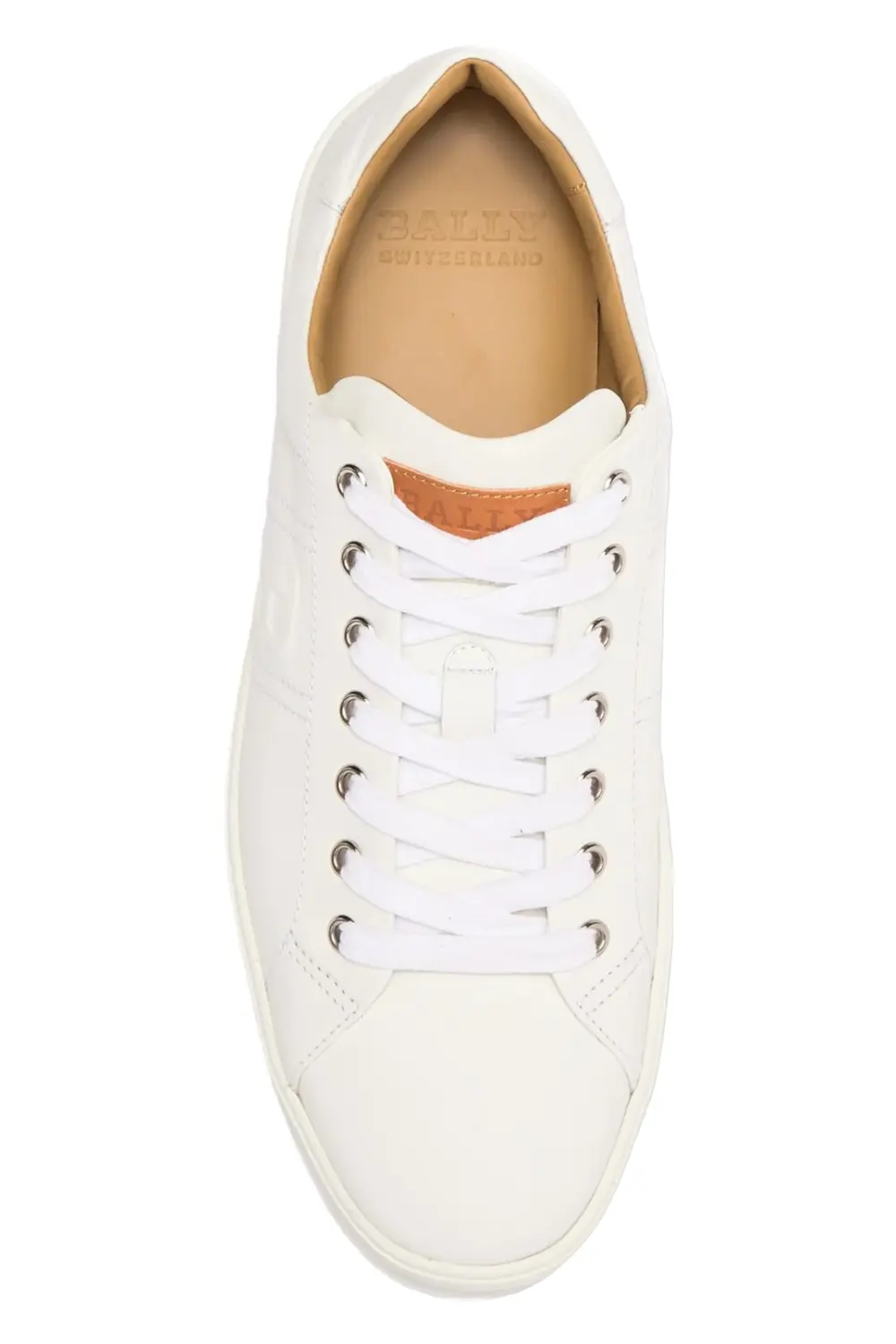 Мужские белые кожаные кроссовки Bally Orivel 6240303, белый — фото 2