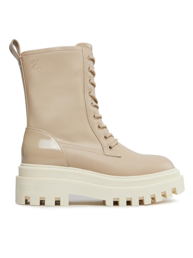 

Сапоги Calvin Klein Jeans Chunky Laceup Lth Mg Sat, бежевый
