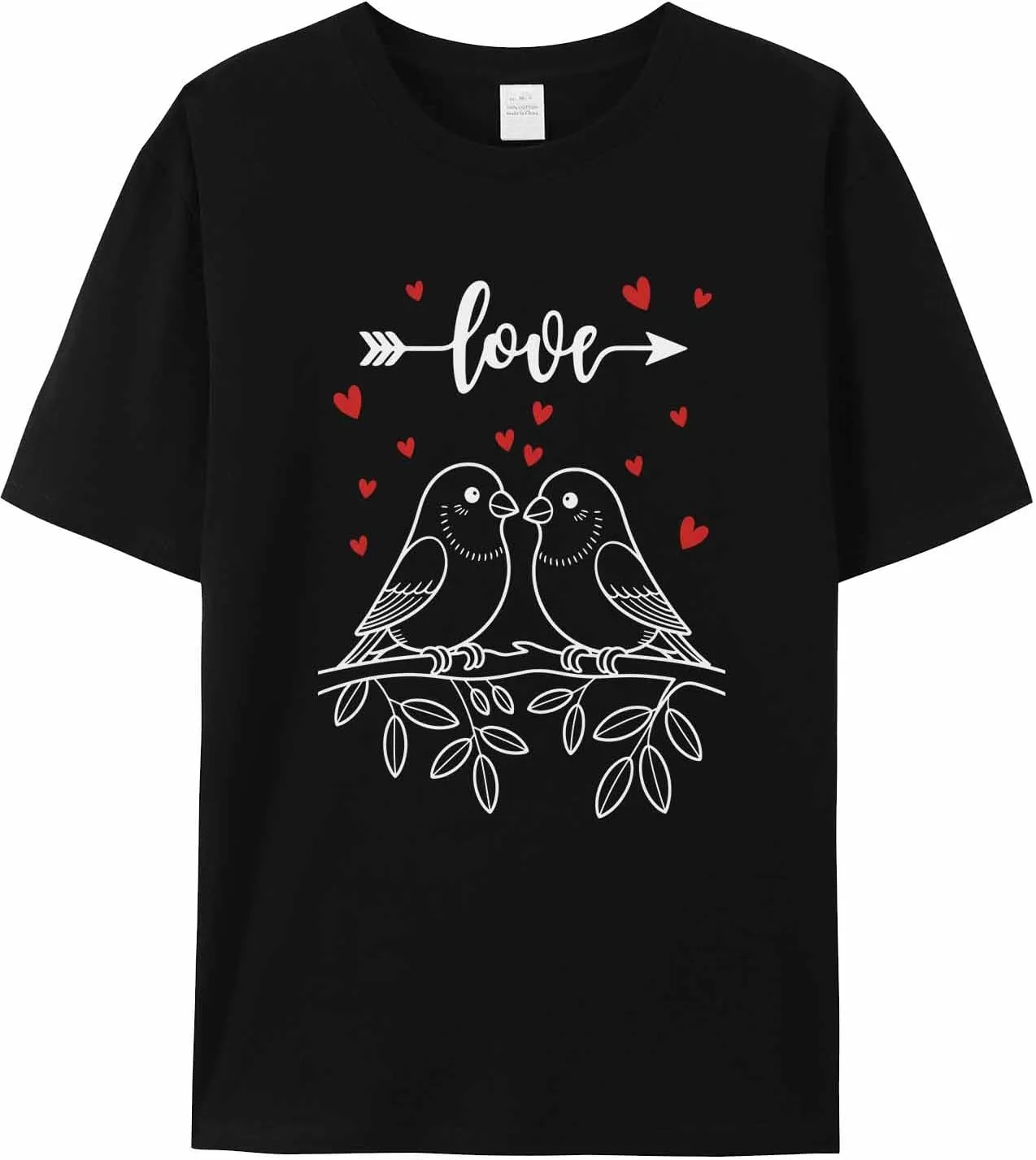 

Мужская футболка Bird Couple Love Heart с коротким рукавом jdudh