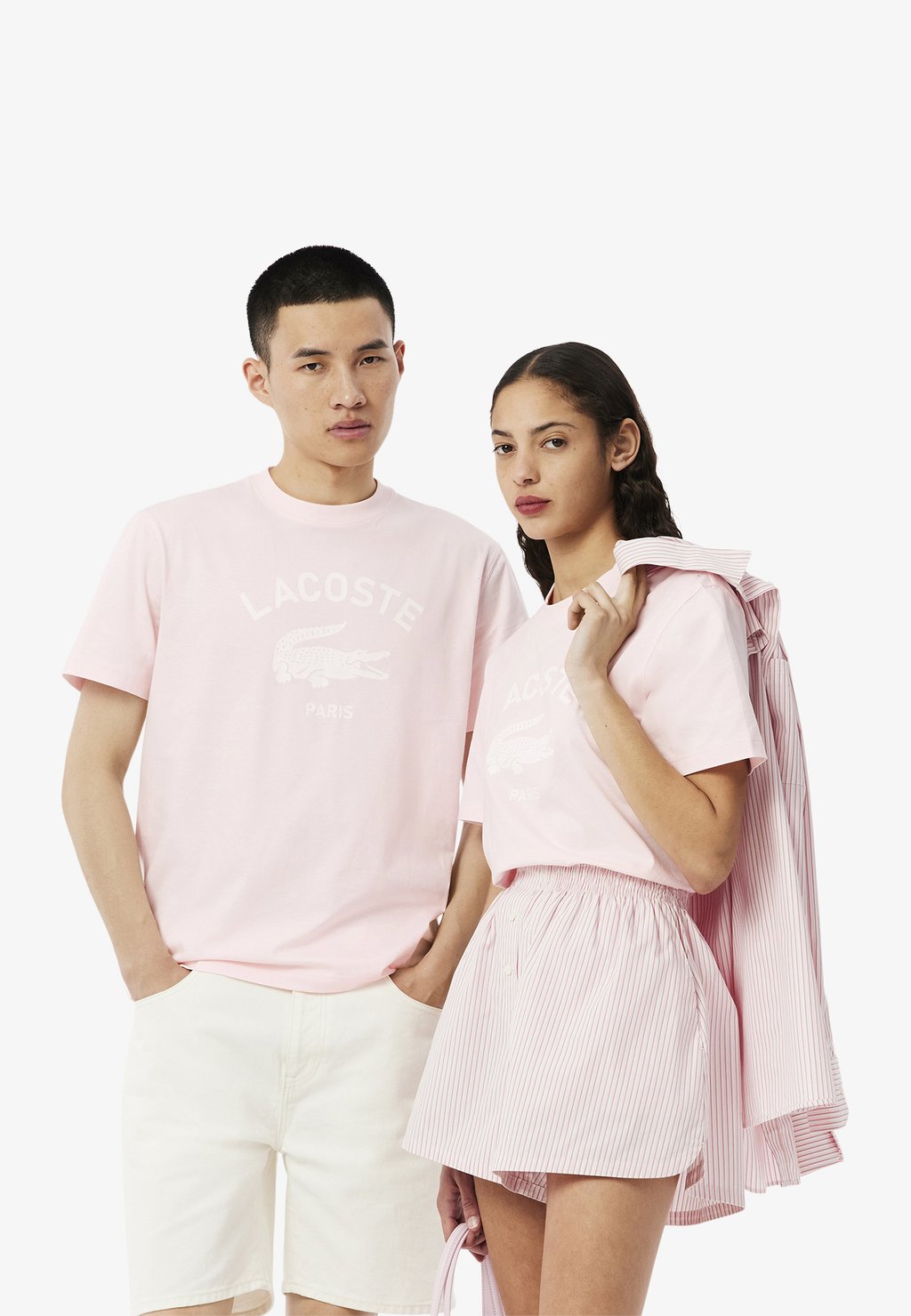 

Футболка с принтом Lacoste, розовый