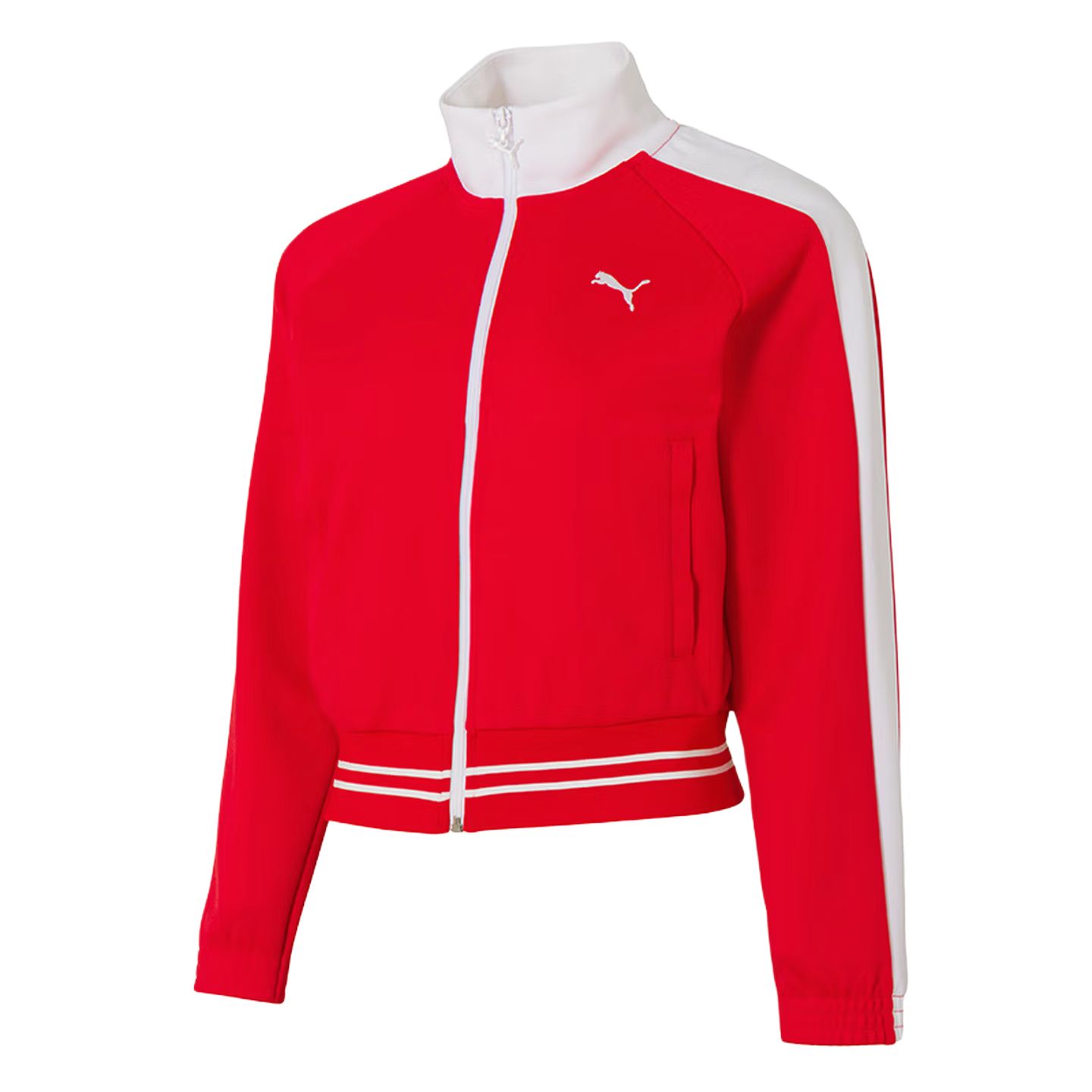 

Puma Куртки женские, красные, с воротником-стойкой, средней жесткости, другие