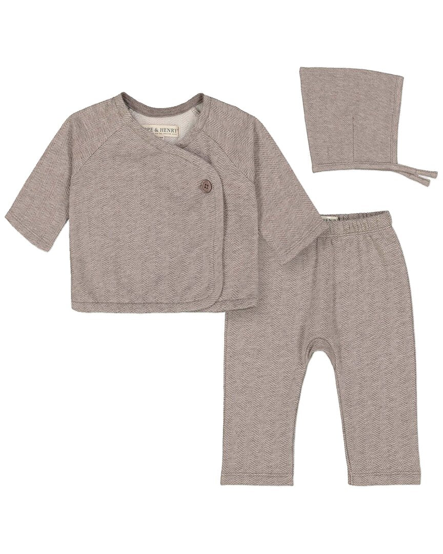 

Набор Hope & Henry из двух предметов: кимоно и леггинсы, коричневый