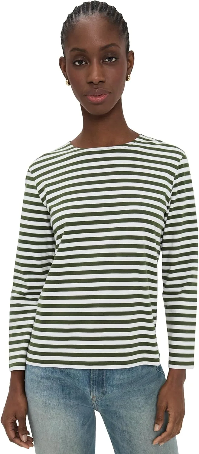 

Denimist Женская Футболка с Длинным Рукавом и Лодочкой