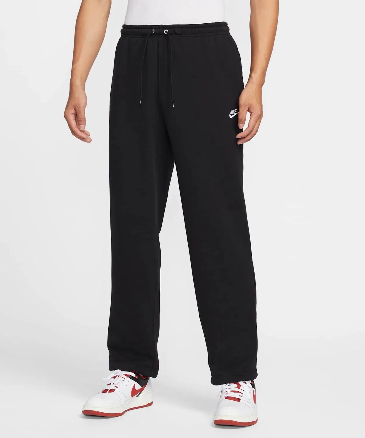 Штаны Nike Club French Terry Open-Hem, чёрные