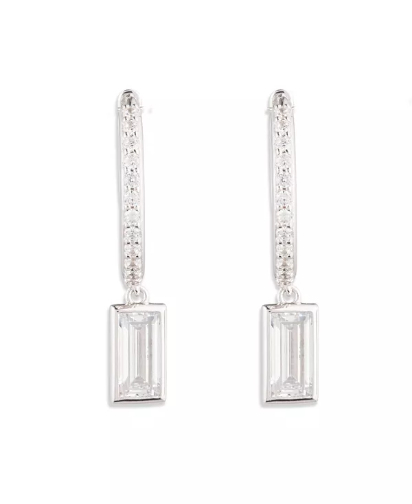 

Серьги-Кольца из стерлингового серебра с кубическим цирконием Lauren Ralph Lauren, silver