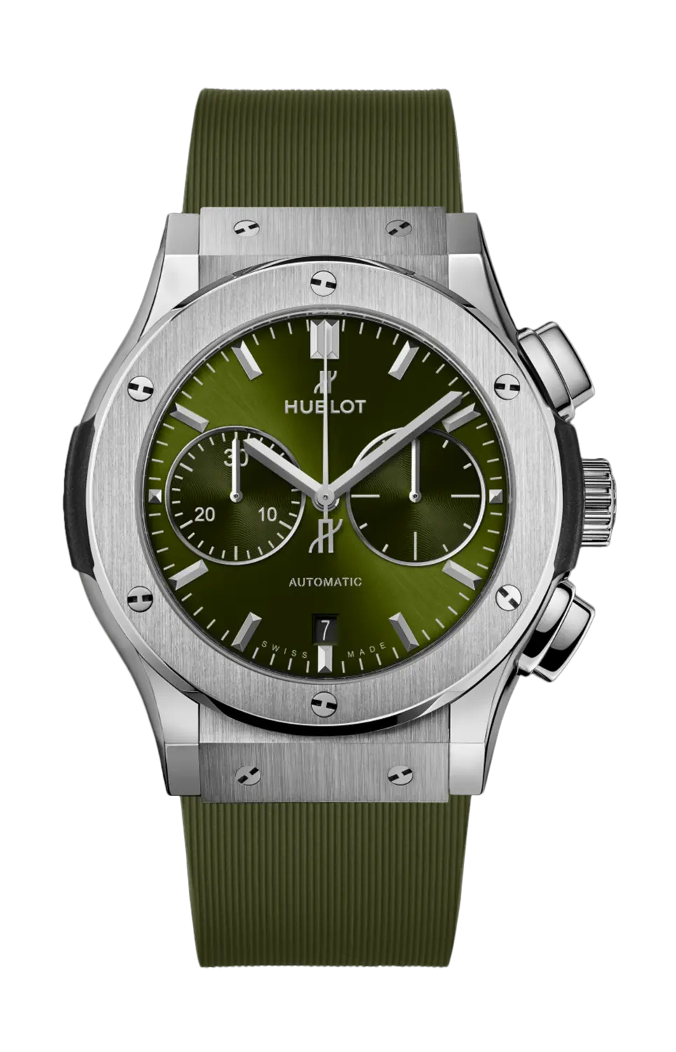 

Часы classic fusion chronograph titanium green 45 мм Hublot