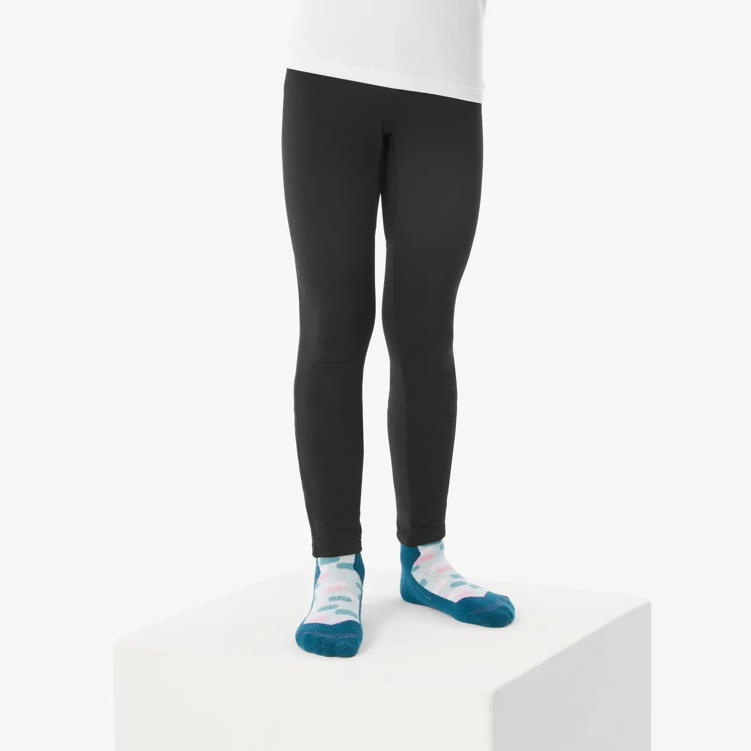 DECATHLON Леггинсы Children Aged 3-7 Years Old Smoky Black — фото 4