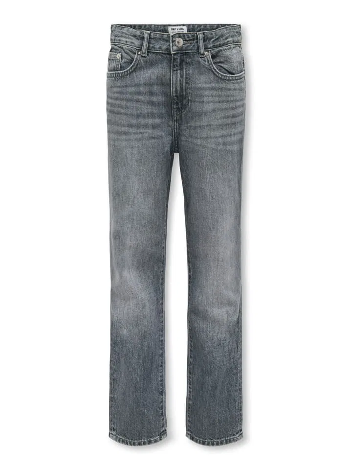 Джинсы Straight fit ONLY & SONS Junior, серый