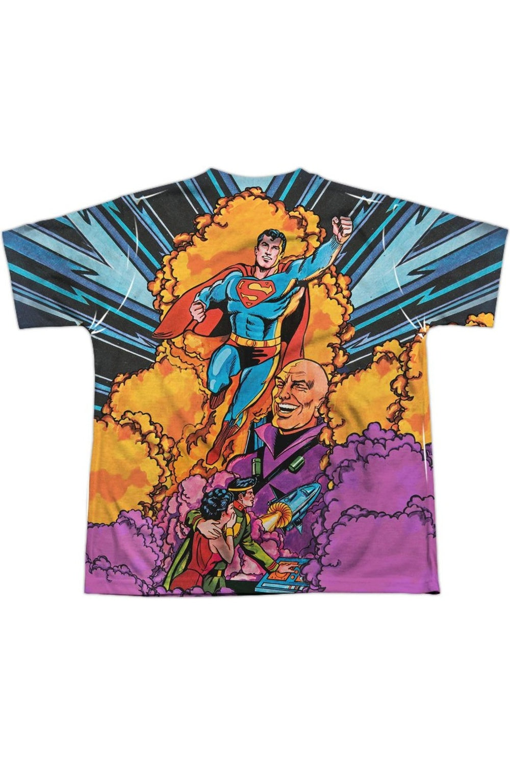 Футболка с коротким рукавом для детей "Superman Blast Off" (принт спереди и сзади) Gildan, белый — фото 2