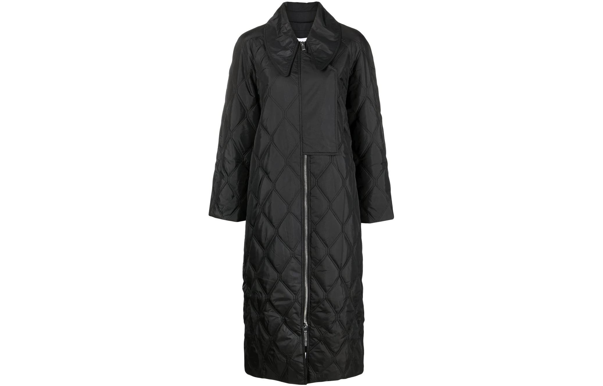 

GANNI Стеганое куртка из рипстопа, Black