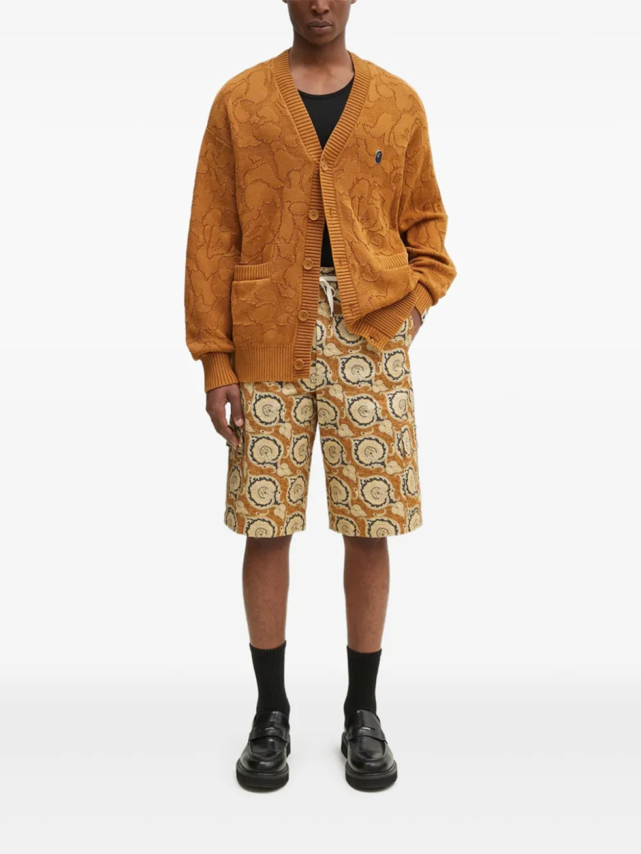 

Хлопковый кардиган на пуговицах BATHING APE A Bathing Ape, желтый