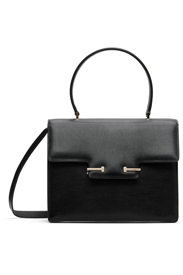 

Мягкая кожаная сумка Aube, маленькая, с верхней ручкой Tom Ford, черный