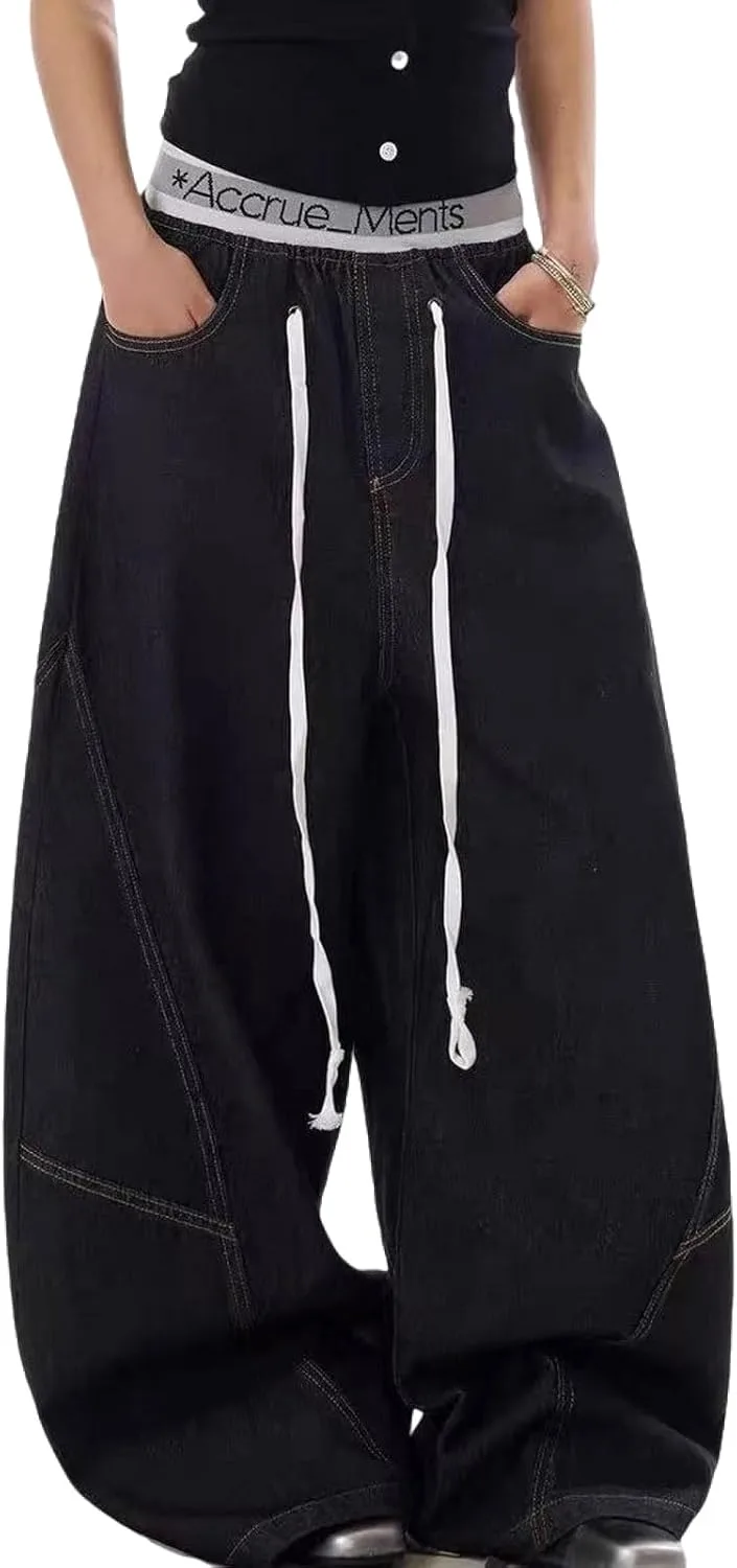 

Джинсы Y2K с цветными блоками и широкими штанинами Ethbox