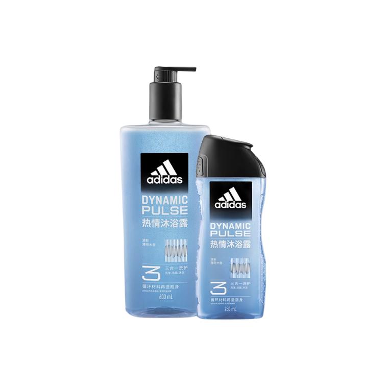 

Мужской гель для душа Passionate увлажняющий очищающий с пачули 250мл/600мл/600мл*2 Adidas