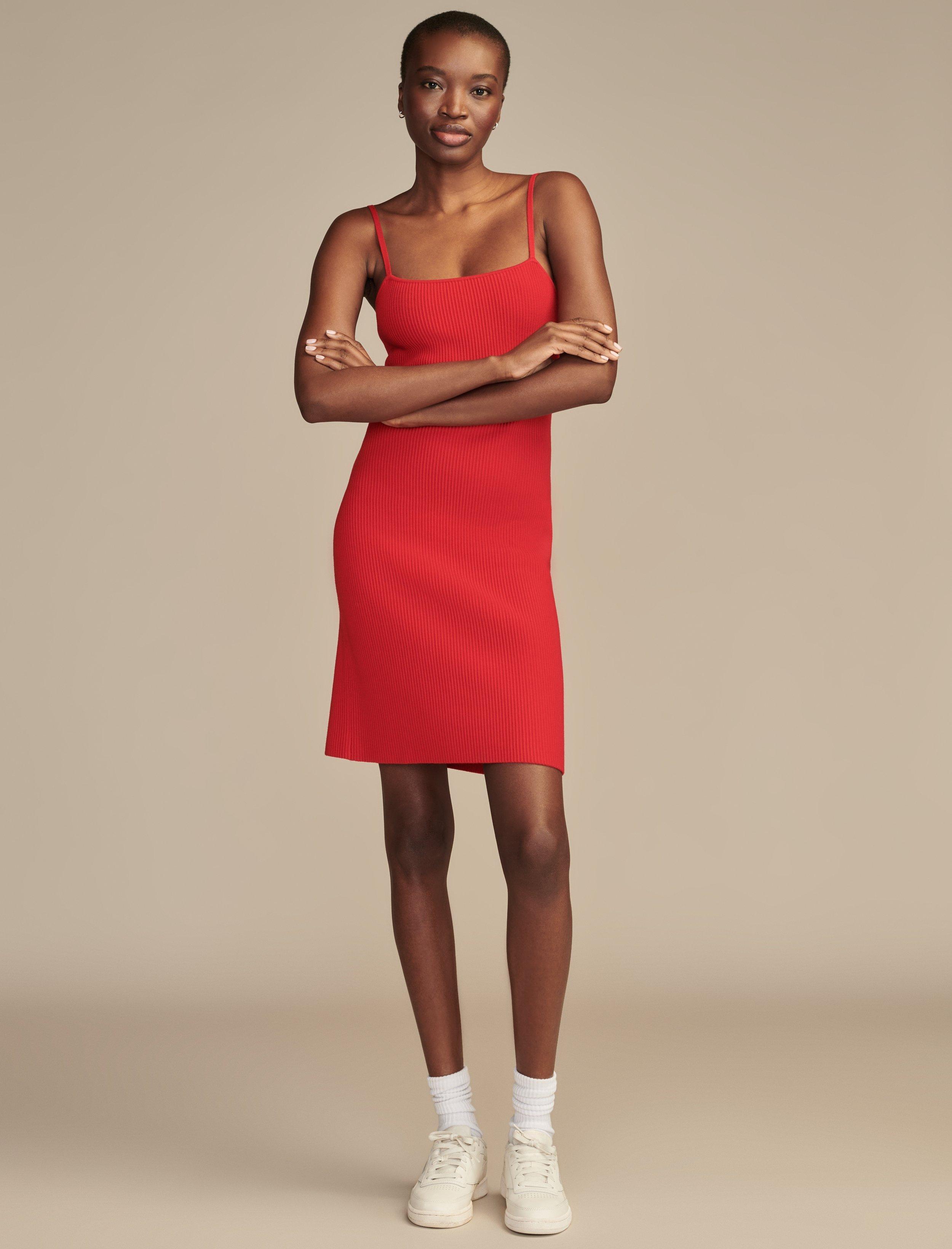 

Женское мини-платье Lucky Brand в рубчик, цвет medium dark red