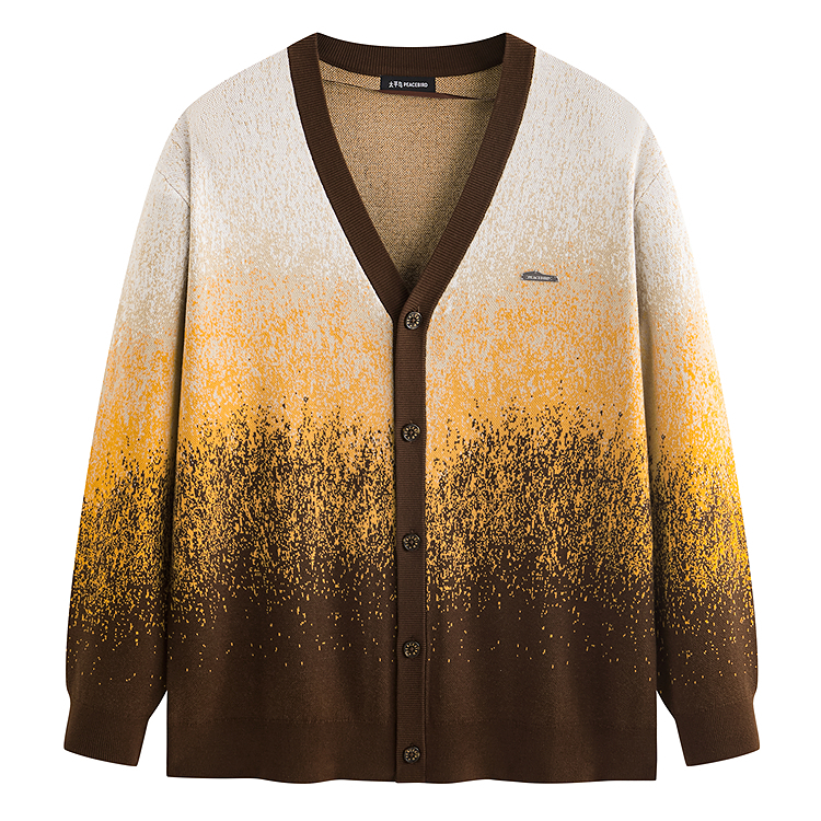 

Свитер Unisex Loose Fit Fashion Knitted Fabric Trendy PEACEBIRD MEN, rock коричневый 1