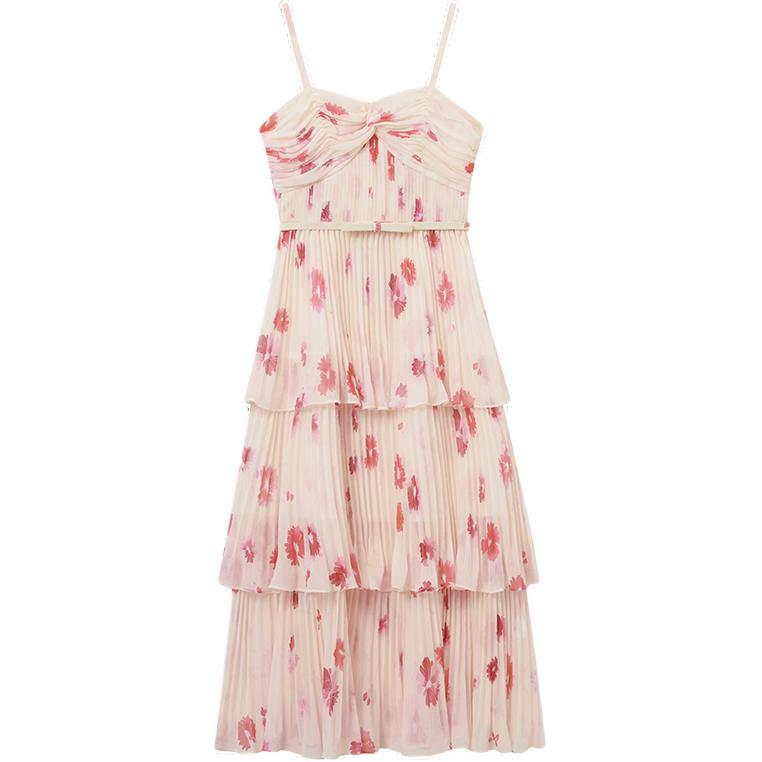 

Селфи портрет Цветочное шифоновое платье Self-portrait, белое