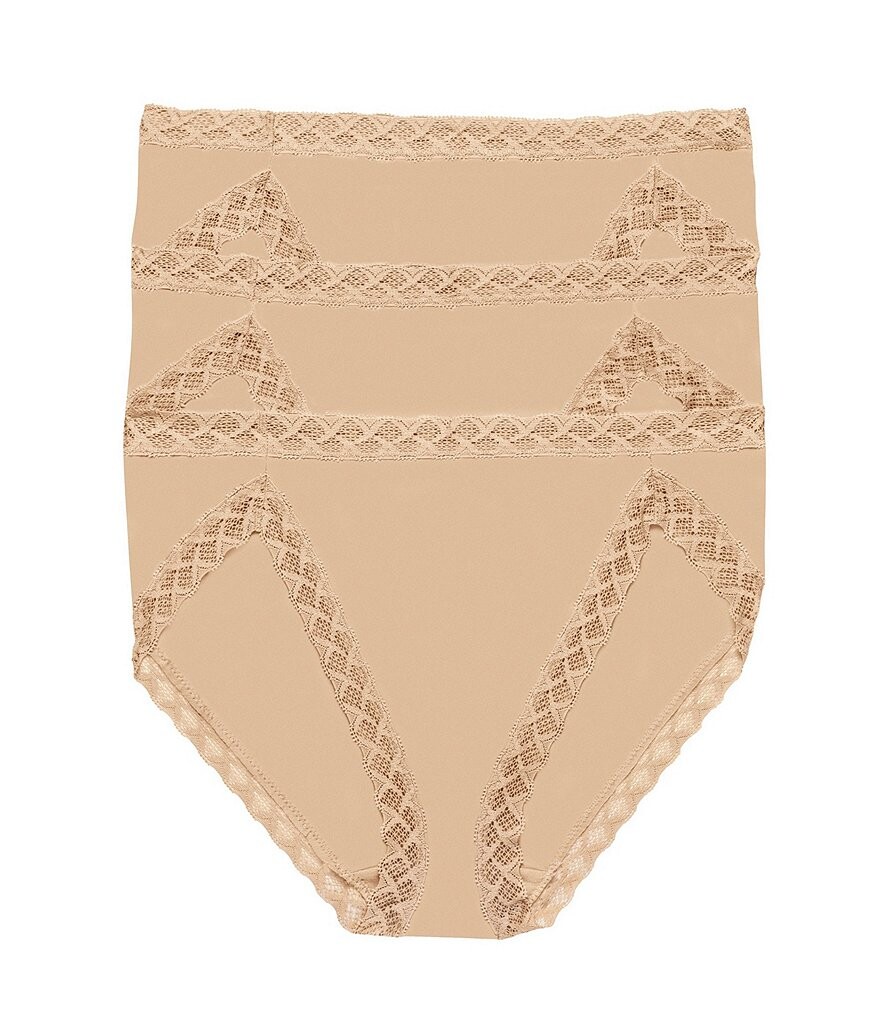 

Эластичные трусики французского кроя Natori Bliss, комплект из 3 шт., бежевый