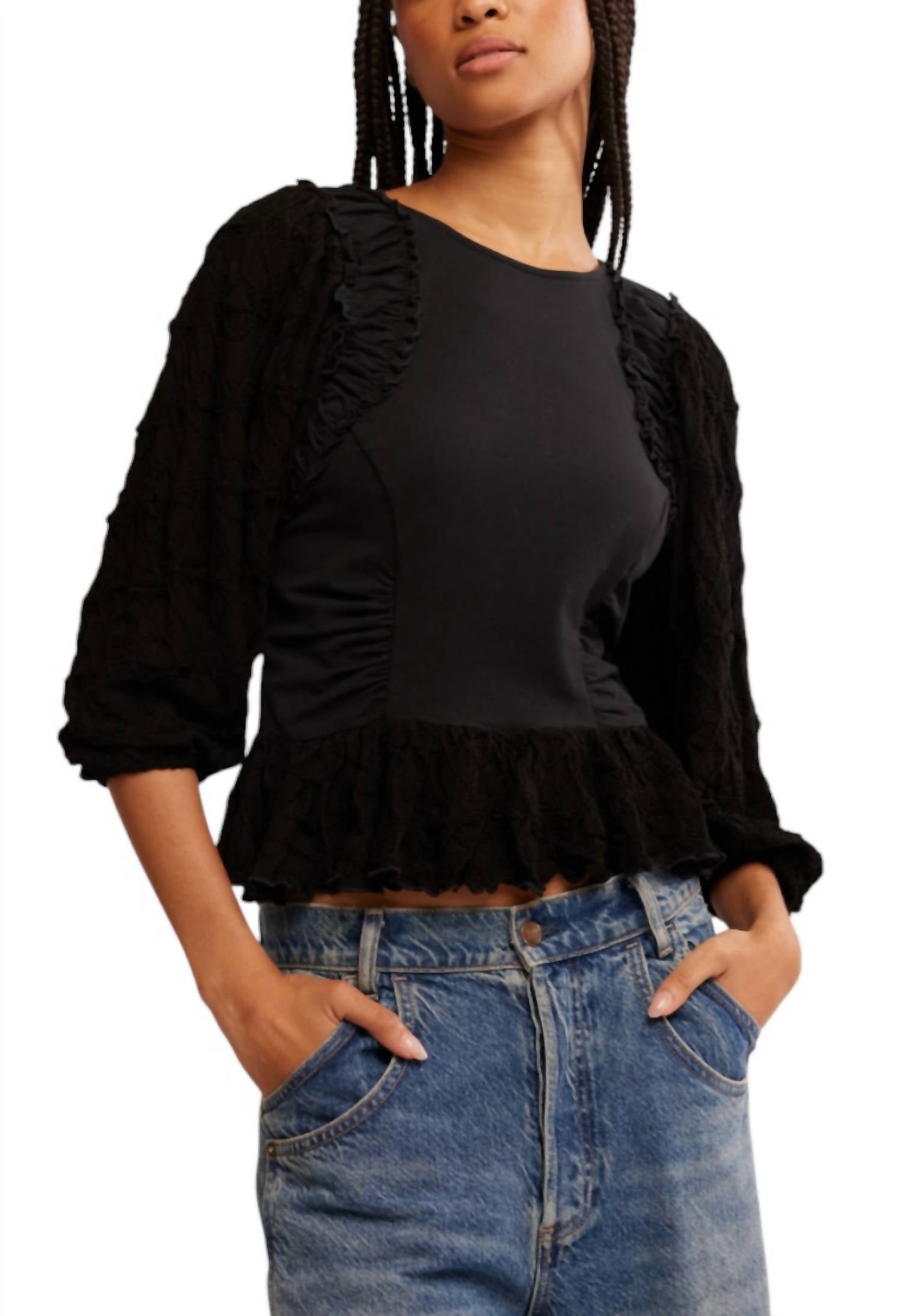 

Олива Топ в черном цвете Free People