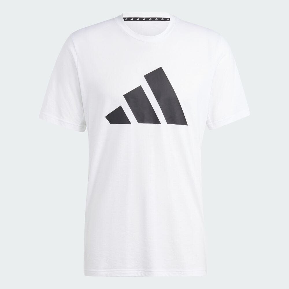 Футболка Adidas Train Essentials FEELREADY Logo Training Short Sleeve T-Shirt, цвет White/Black — фото 4