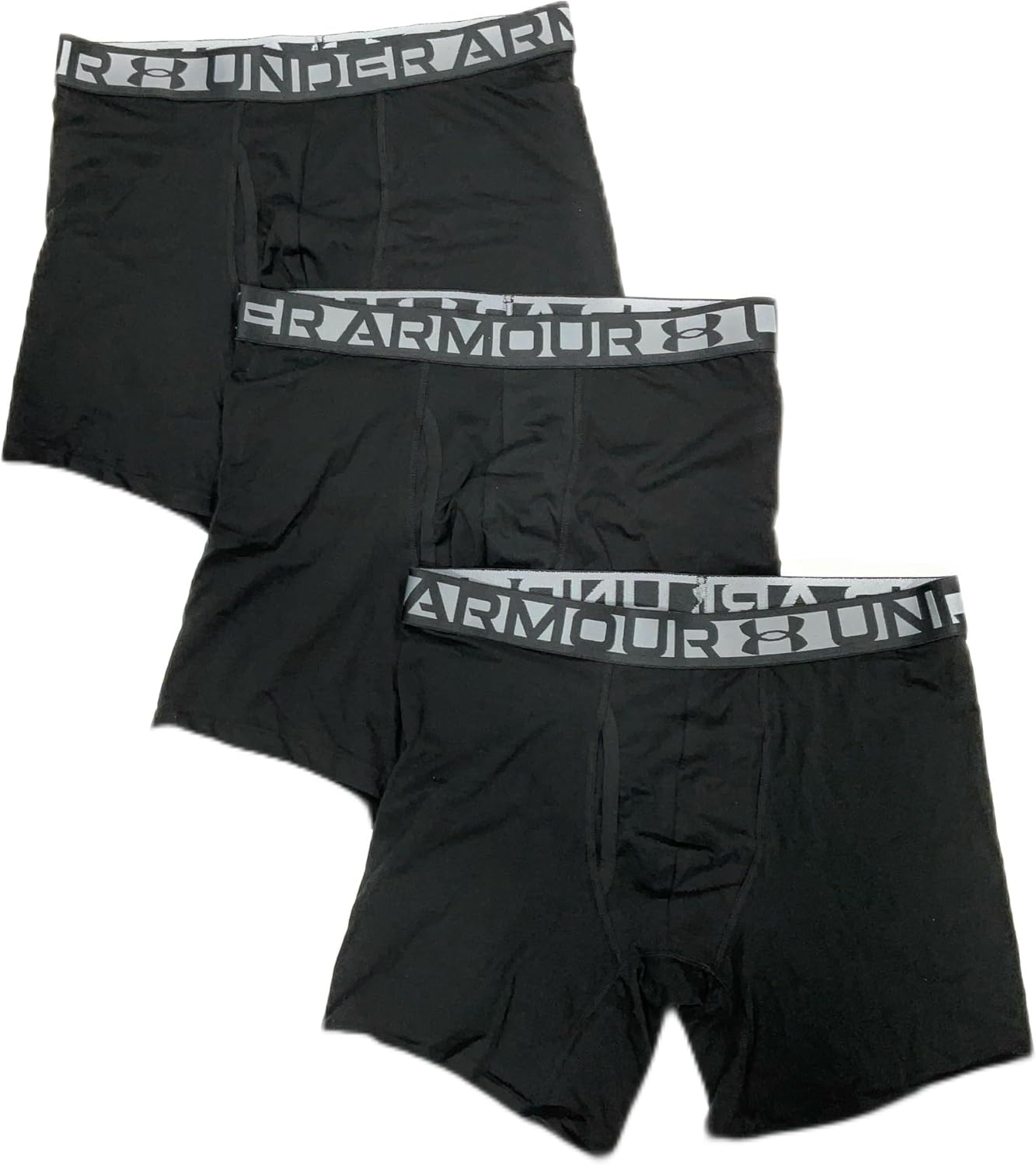 

Трусы боксеры Under Armour Essential Tech, 3 шт, длина по внутреннему шву 6", Black