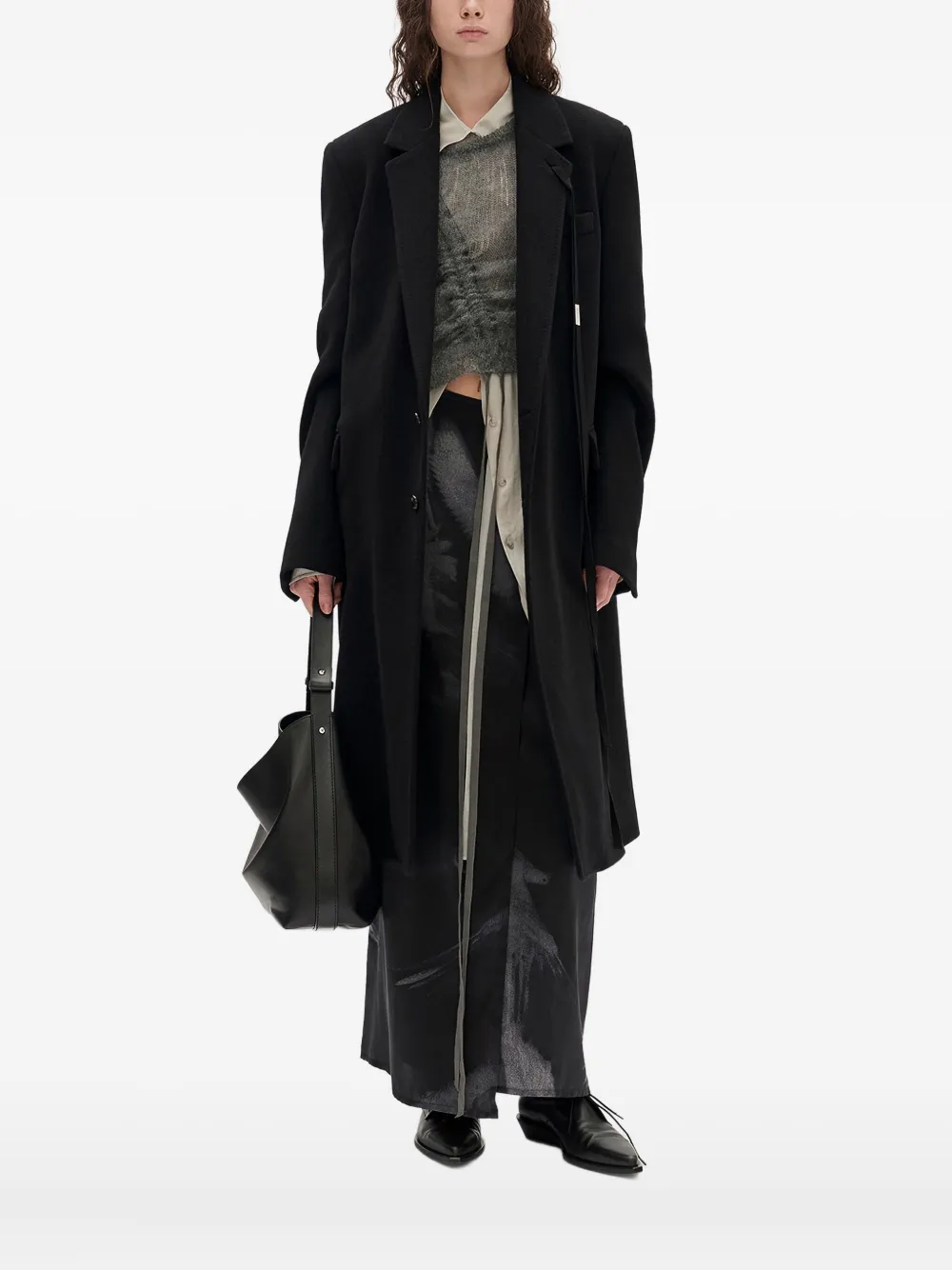 

Пальто Viv из шерсти и кашемира Ann Demeulemeester, черный