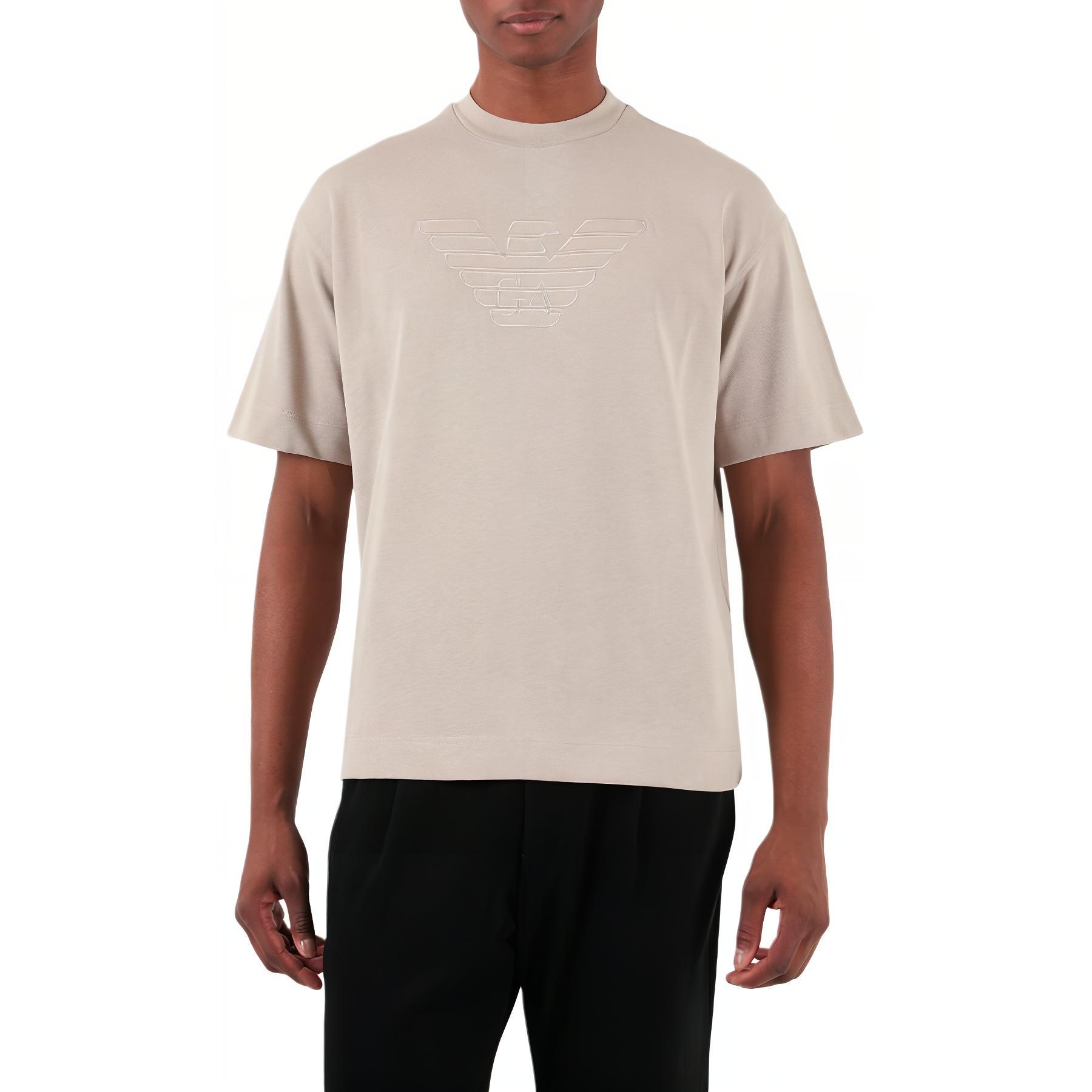 

Футболка SS24 темно-бежевая EMPORIO ARMANI