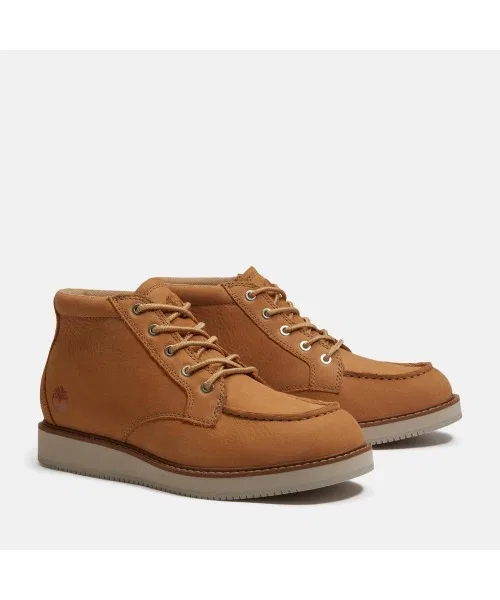 Ботинки Mid Chukka Redwood Edge Essential кожаные бежевые — фото 3