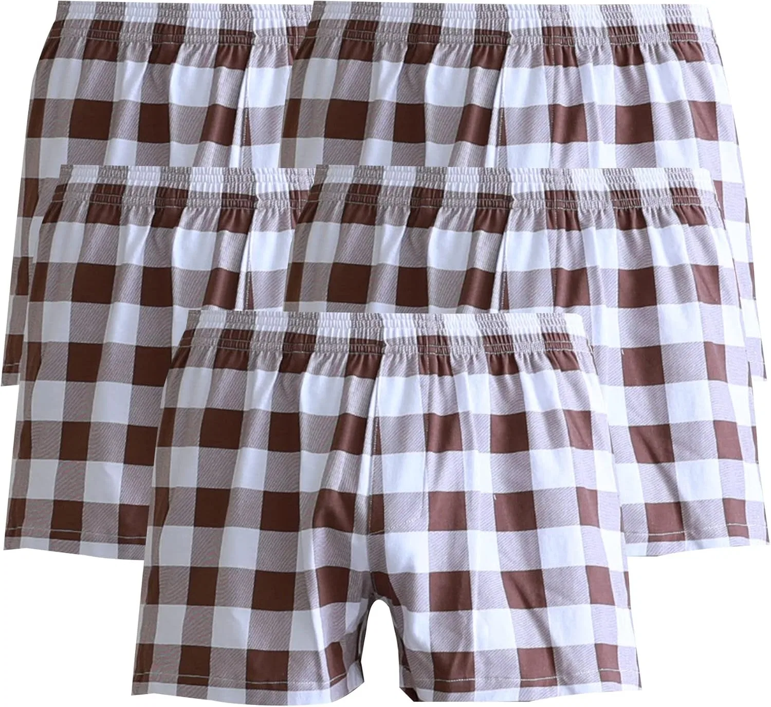 Боксеры хлопковые, Regular, Coffee-5pc