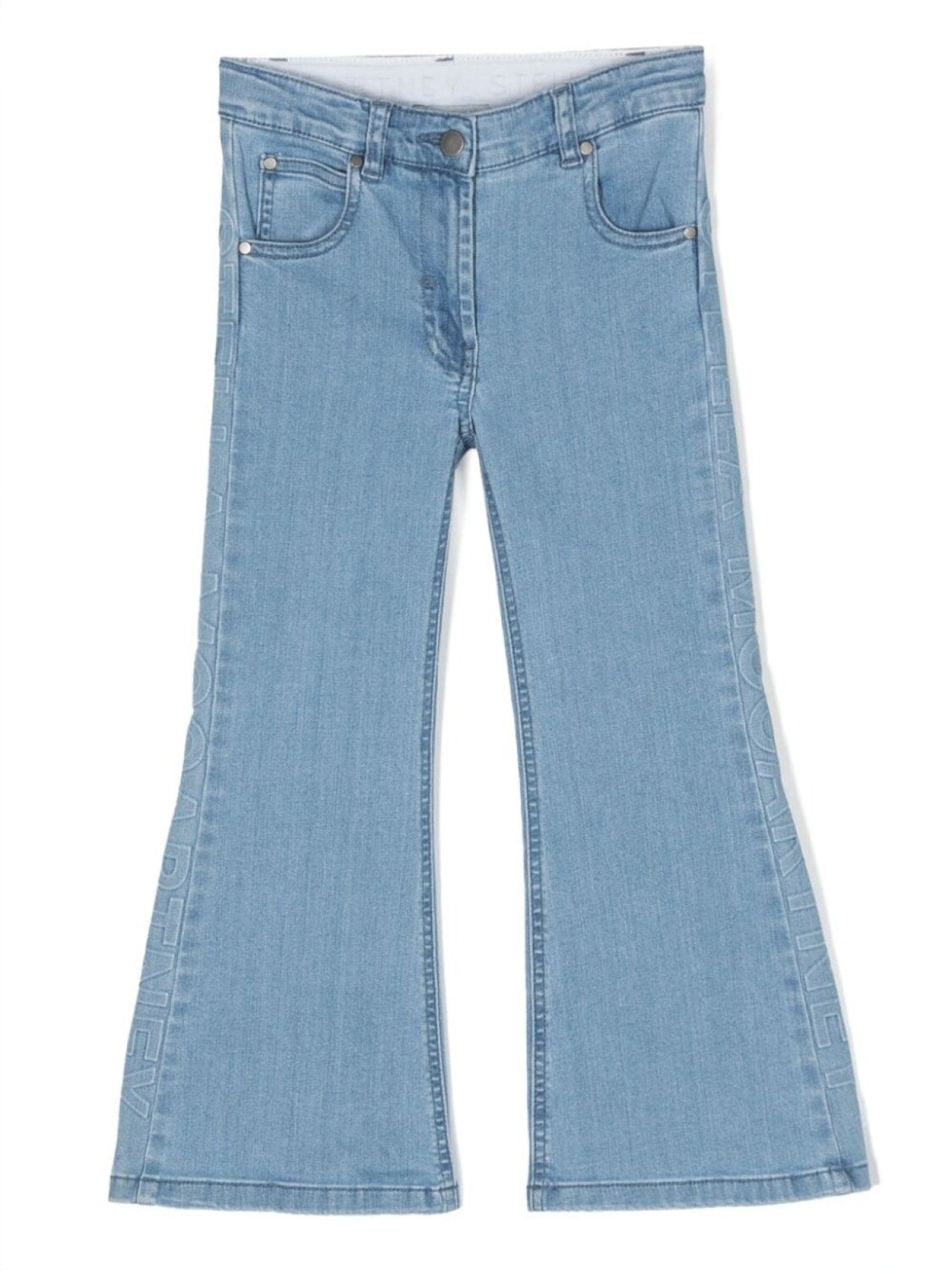 

Stella McCartney Kids джинсы с тисненым логотипом, синий