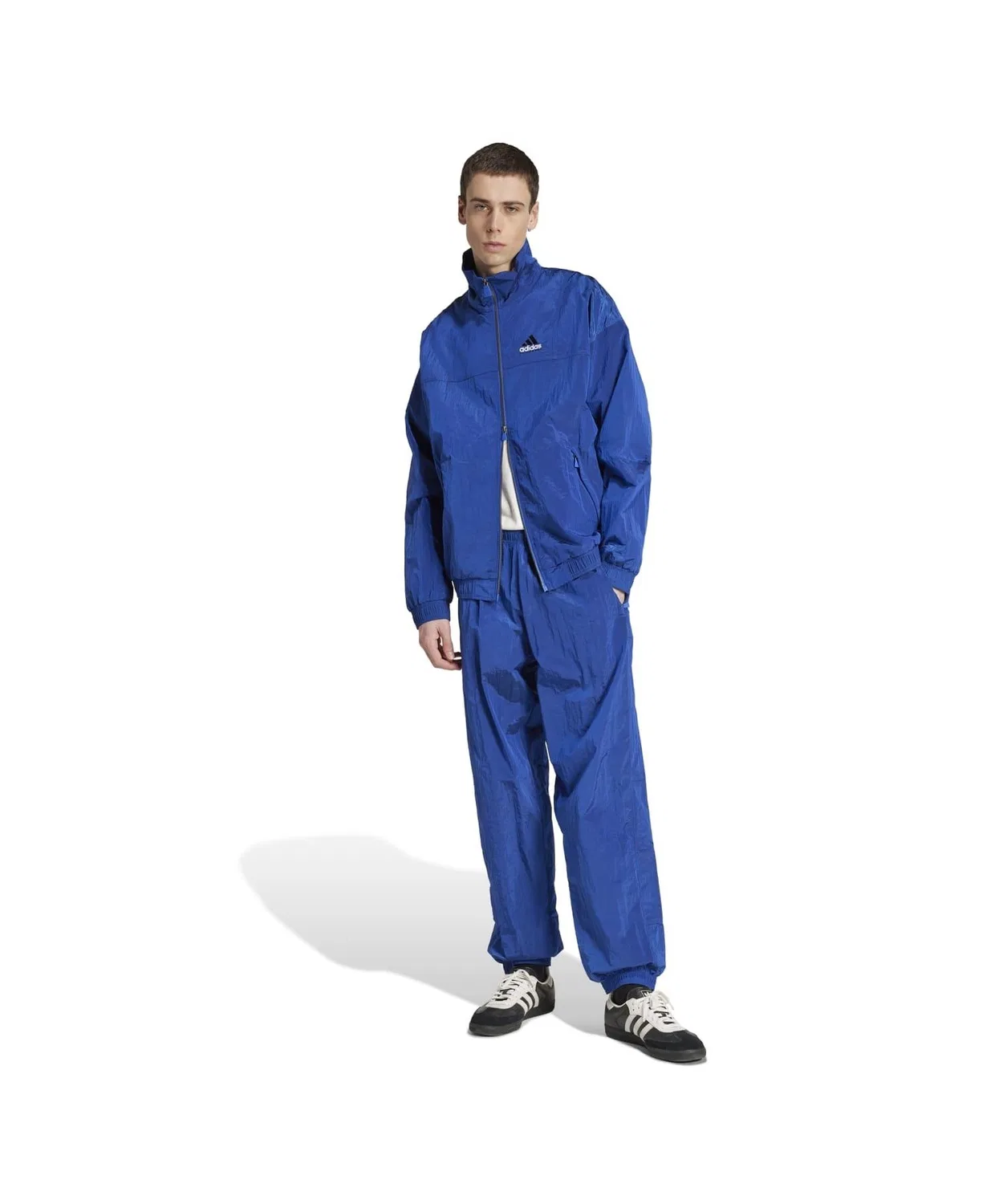 Куртка-ветровка adidas Equipment Track Top из нейлона, синяя — фото 4