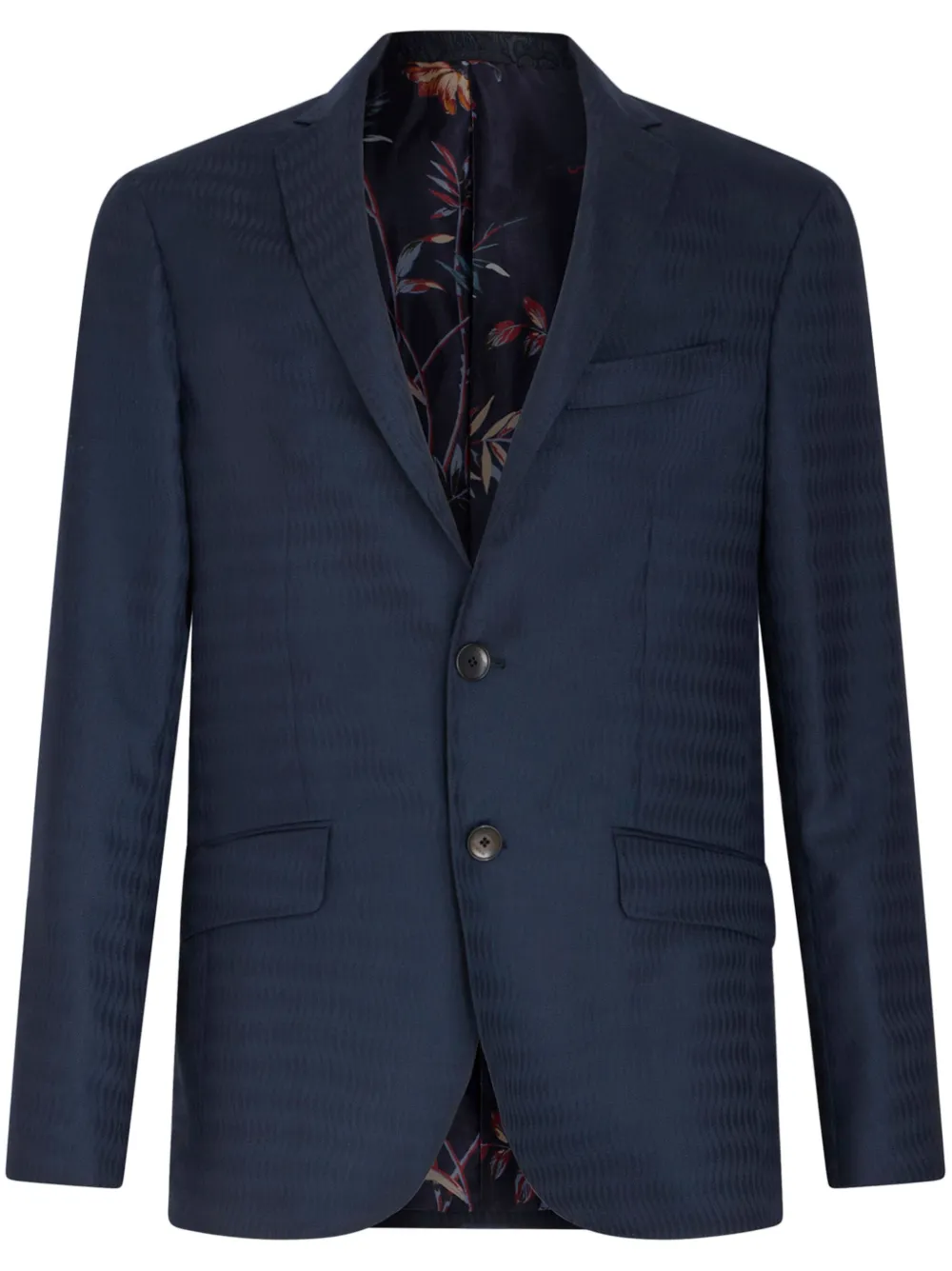 

Шерстяной жаккардовый пиджак ETRO, синий