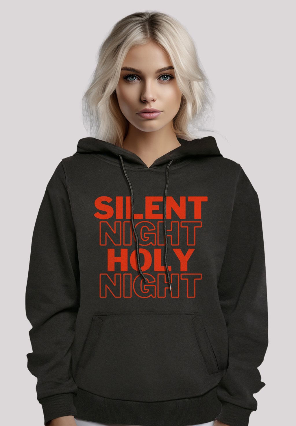 

Толстовка WEIHNACHTEN SILENT NIGHT HOLY NIGHT - Hoodie F4NT4STIC, черный